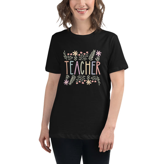 Teacher Floral Tee