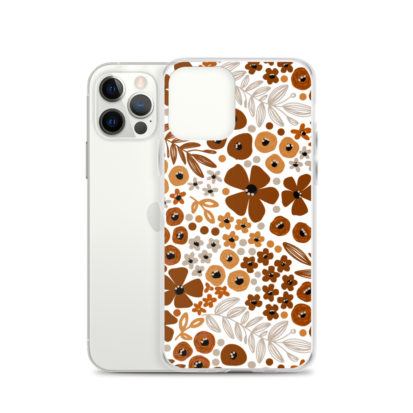 White Autumn Floral iPhone Case