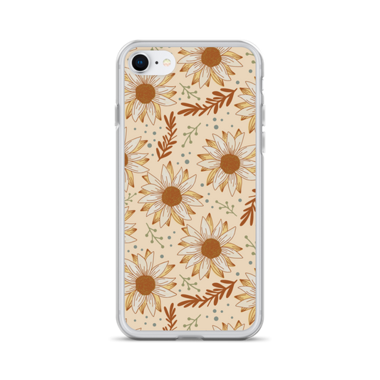 Beige Sunflower iPhone Case