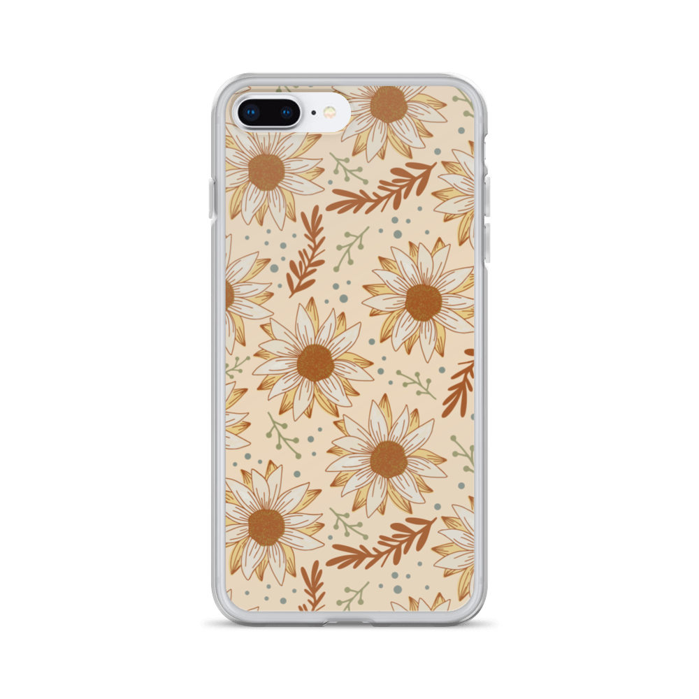 Beige Sunflower iPhone Case