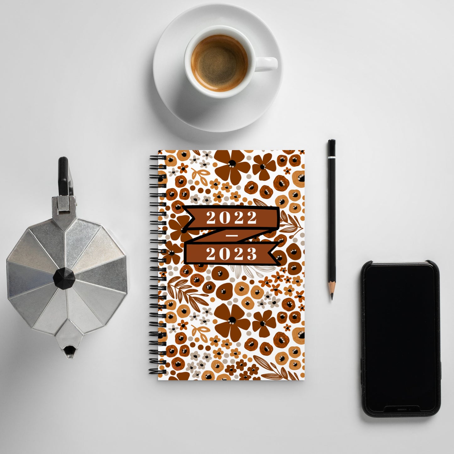 2022-2023 Autumn Floral Spiral Notebook
