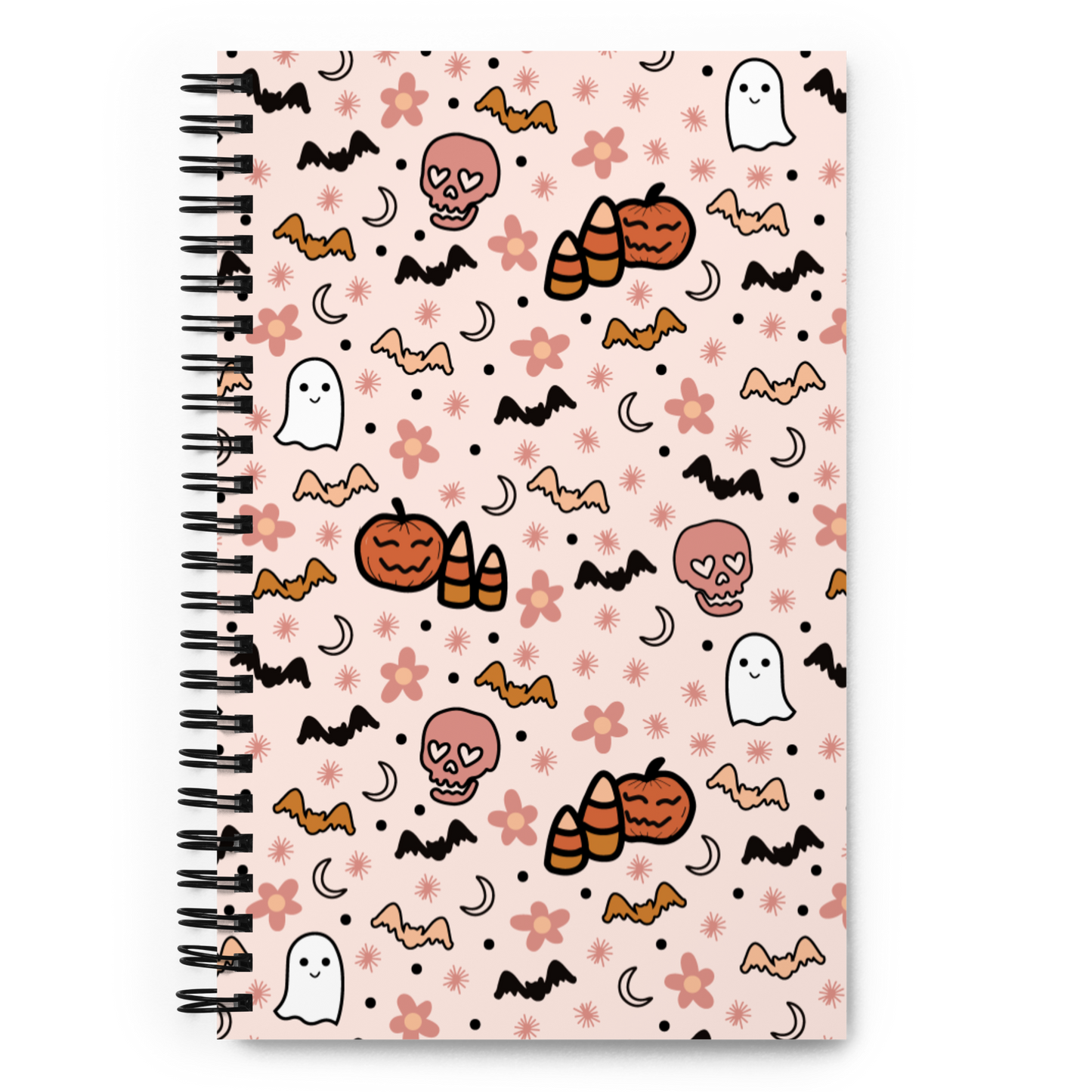 Pink Halloween Spiral Notebook